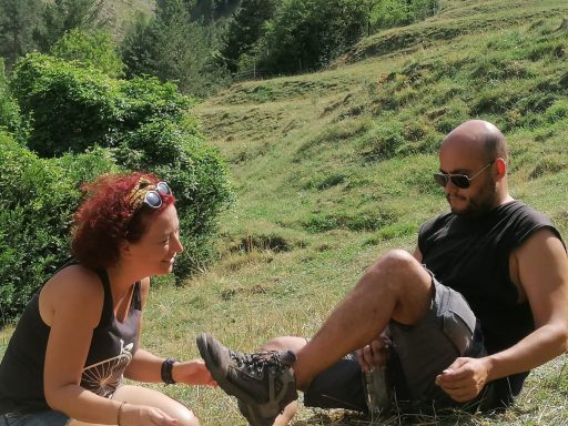 Con Victoria Lourdes, presidenta de la Música de Autor y Autora